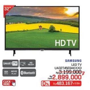 Promo Harga Samsung UA32T4503AK HD | Smart TV 32 Inci  - LotteMart