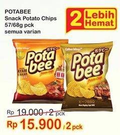 Promo Harga POTABEE Snack Potato Chips All Variants per 2 pouch 68 gr - Indomaret