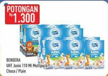 Promo Harga FRISIAN FLAG Susu UHT Junio Cokelat, Plain 110 ml - Hypermart