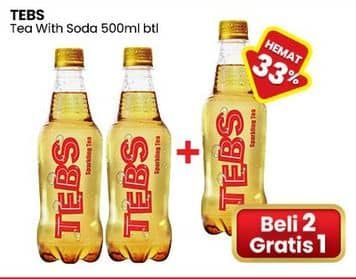 Promo Harga Tebs Tea With Soda 500 ml - Indomaret