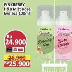 Promo Harga Pinkberry Hair & Body Mist Rose Better, Evening Tea 100 ml - Alfamart