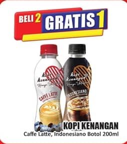 Promo Harga Kopi Kenangan Ready to Drink Caffe Latte, Indonesiano 200 ml - Hari Hari