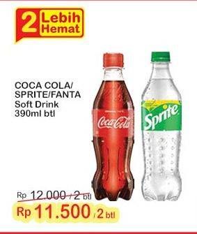 Coca Cola / Sprite / Fanta Soft Drink 390ml btl