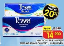 Promo Harga Tessa Facial Tissue TP02/Nature/Unbleanched  - Superindo