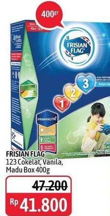 Promo Harga FRISIAN FLAG 123 Jelajah Cokelat, Vanila, Madu 400 gr - Alfamidi