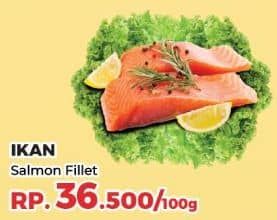 Promo Harga Salmon Fillet per 100 gr - Yogya