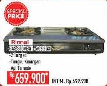 Promo Harga RINNAI RI-602BGX  - Hypermart