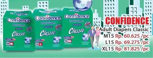 Promo Harga CONFIDENCE Adult Diapers Classic XL15  - Hari Hari