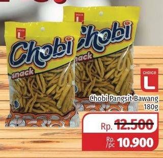 Promo Harga CHOBI Snack Pangsit Bawang 180 gr - Lotte Grosir
