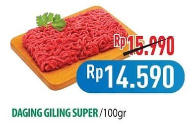 Promo Harga Daging Giling Sapi Super per 100 gr - Hypermart