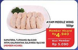 Promo Harga Ayam Sayap Tengah per 100 gr - Hypermart