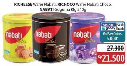 Promo Harga Nabati Bites Goguma, Richeese, Richoco 240 gr - Alfamidi