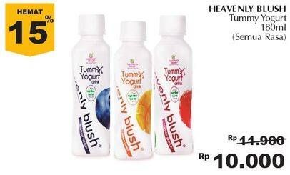 Promo Harga HEAVENLY BLUSH Tummy Yoghurt Drink All Variants 180 ml - Giant