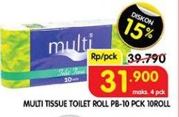 Promo Harga MULTI Toilet Tissue PB10 10 roll - Superindo