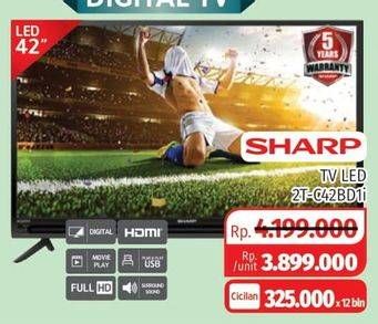 Promo Harga SHARP 2T-C42BD1i | LED TV 42"  - Lotte Grosir