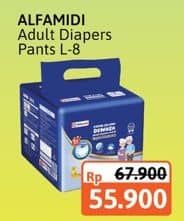 Promo Harga Alfamidi Popok Dewasa L8 8 pcs - Alfamidi