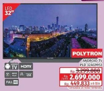 Promo Harga Polytron PLD 32AG9953 | Android TV 32 inch  - Lotte Grosir