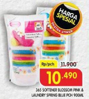 Promo Harga 365 Softener Laundry Blossom Pink, Spring Blue 900 ml - Superindo