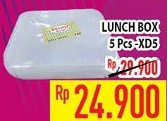 Promo Harga Lunch Box XD5 per 5 pcs - Hypermart