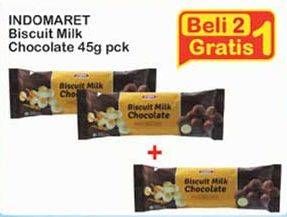 Promo Harga INDOMARET Biscuit Milk Chocolate per 2 pcs 45 gr - Indomaret