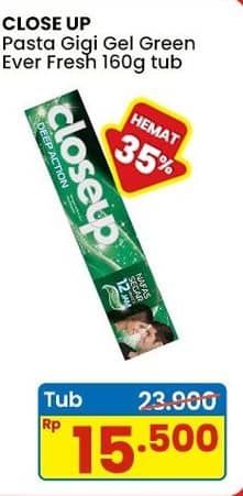 Promo Harga Close Up Pasta Gigi Everfresh Menthol Fresh 160 gr - Indomaret