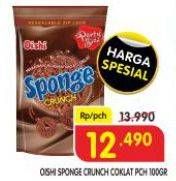 Promo Harga Oishi Sponge Crunch Cokelat 100 gr - Superindo