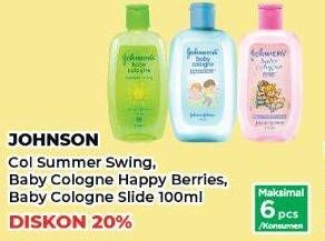 Promo Harga Johnsons Baby Cologne Summer Swing, Happy Berries, Slide 100 ml - Yogya