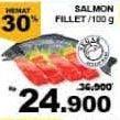 Promo Harga Salmon Fillet per 100 gr - Giant