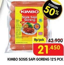 Promo Harga KIMBO Sosis Sapi Goreng 12 pcs - Superindo