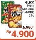 Promo Harga GLICO Pretz Stick Pizza, BBQ, Corn 31 gr - Alfamidi