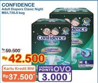 Promo Harga Confidence Adult Diapers Classic Night L7, M8, XL6 6 pcs - Indomaret