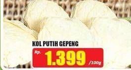 Promo Harga Kol Putih Gepeng per 100 gr - Hari Hari