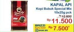 Promo Harga Kapal Api Kopi Bubuk Special Mix per 10 sachet 25 gr - Indomaret