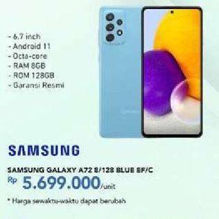 Promo Harga SAMSUNG Galaxy A72 Awesome Blue 128GB  - Carrefour