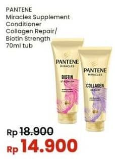 Promo Harga Pantene Conditioner Miracle Collagen Repair, Biotin Strength 70 ml - Indomaret