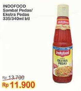 Promo Harga INDOFOOD Sambal Pedas, Ekstra Pedas 335 ml - Indomaret