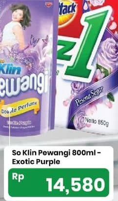 Promo Harga So Klin Pewangi Exotic Purple 800 ml - Carrefour