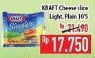 Promo Harga KRAFT Singles Cheese Light, Plain 10 pcs - Hypermart