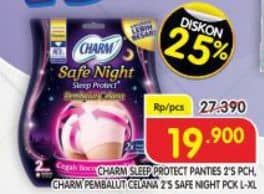 Promo Harga Charm Sleep Protect Plus Panties L-XL 2 pcs - Superindo