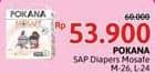 Promo Harga Pokana Mosafe Sap Diapers M26, L24 24 pcs - Alfamidi