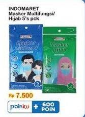 Promo Harga Indomaret Masker Multifungsi Anti Bakteri, Hijab 5 pcs - Indomaret