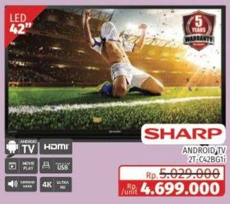 Promo Harga SHARP 2T-C42BG1i | Full HD Android TV 42"  - Lotte Grosir