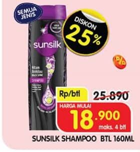 Promo Harga Sunsilk Shampoo All Variants 160 ml - Superindo