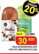Promo Harga Stella Matic Refill Caffee Latte, Green Fantasy 225 ml - Superindo