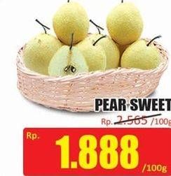 Promo Harga Pear Sweet per 100 gr - Hari Hari