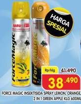 Promo Harga Force Magic Insektisida Spray Lemon, Orange, Green Apple 600 ml - Superindo