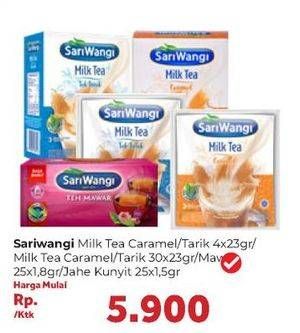 Promo Harga Sariwangi Milk Tea Caramel/Teh Tarik/Jahe Kunyit  - Carrefour