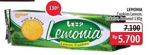 Promo Harga NISSIN Cookies Lemonia Lemon, Cokelat, Coconut 130 gr - Alfamidi