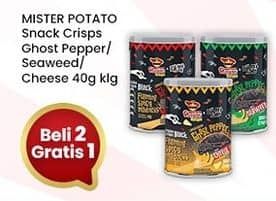 Promo Harga Mister Potato Ghost Pepper Black, Seaweed, Cheese 40 gr - Indomaret