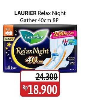 Promo Harga Laurier Relax Night Gathers 40cm 8 pcs - Alfamidi